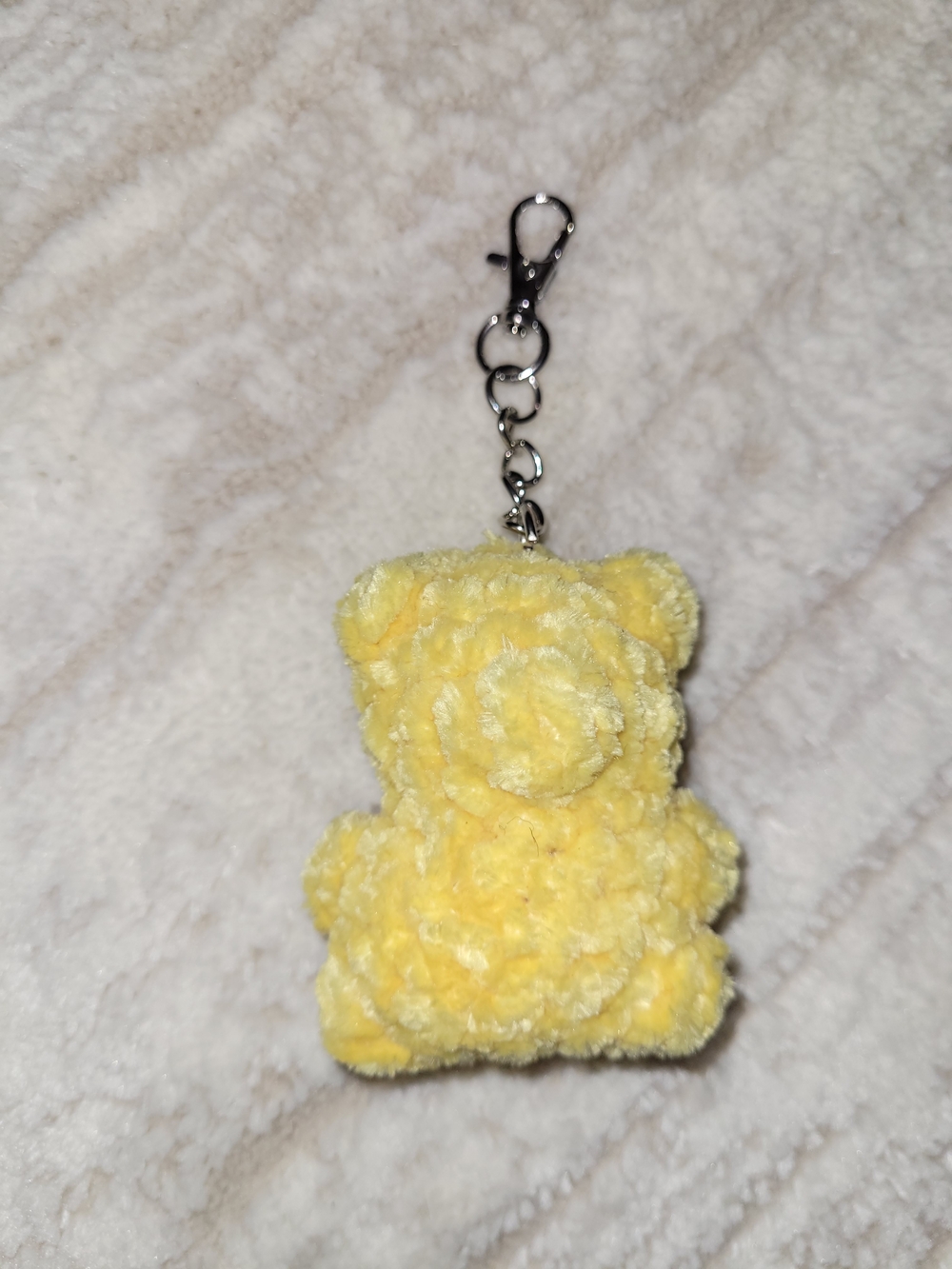 Plush Yellow Bear Keychain Card Holder